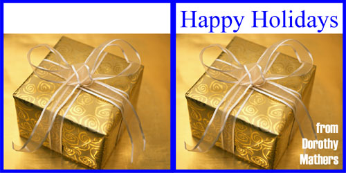 Custom Label - Gold Swirl Gift Box